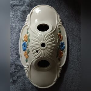 Vtg Porcelier Porcelain light lamp fixture ceiling floral
